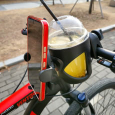 프리미엄 자전거 핸드폰 거치대 휴대폰 스마트폰 자전거 거치대 컵홀더 2in1
