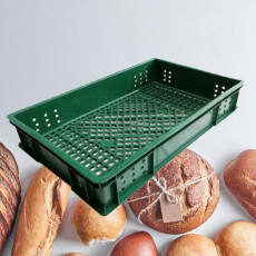 빵바구니2호 녹색 3개/빵박스 플라스틱 이사바구니 PVC 운반 농산물 상자 대형 다용도 식품 사각소쿠리